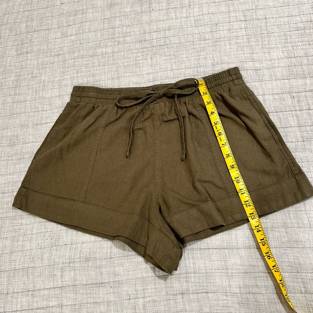 Universal Thread Linen Style Drawstring Shorts Green Sz M